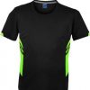N121102362 Aussie Pacific mens Tasman Tee – Black/Neon Green