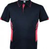 N131108402 Aussie Pacific Mens Tasman Polo – Navy/Neon Pink