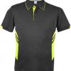 N131196372 Aussie Pacific Mens Tasman Polo – Slate/Neon Yellow