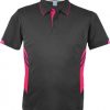 N131196402 Aussie Pacific Mens Tasman Polo – Slate/Neon Pink