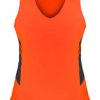 N211138961 Aussie Pacific Ladies Eureka Singlet – Neon Orange/Slate