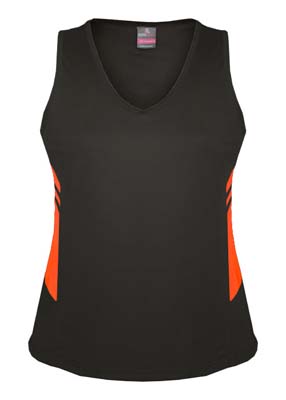 The Aussie Pacific Ladies Tasman Singlet is a 150gsm, driwear 100% polyester singlet. 27 colours. 4 - 20. Great branded singlets from Aussie Pacific.