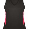 N211196401 Aussie Pacific Ladies Tasman Singlet – Slate/Neon Pink