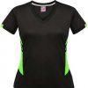 N221102361 Aussie Pacific Ladies Tasman Tee – Black/Neon Green