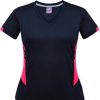 N221108401 Aussie Pacific Ladies Tasman Tee – Navy/Neon Pink