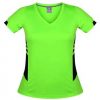 N221136021 Aussie Pacific Ladies Tasman Tee – Neon Green/Black