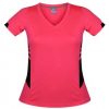 N221140021 Aussie Pacific Ladies Tasman Tee – Neon Pink/Black