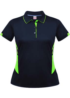 The Aussie Pacific Ladies Tasman Polo is a 150gsm, driwear polyester polo shirt. Mens and Kids available. 32 colours. Great branded polos from Aussie Pacific.