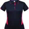 The Aussie Pacific Ladies Tasman Polo is a 150gsm, driwear polyester polo shirt.  Mens and Kids available.  32 colours.  Great branded polos from Aussie Pacific.