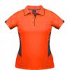 Aussie Pacific Ladies Tasman polo – Neon Orange/Slate