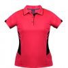 Aussie Pacific Ladies Tasman Polo – Neon Pink/Black