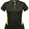 Aussie Pacific Ladies Tasman Polo – Slate/Neon Yellow