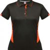 Aussie Pacific Ladies Tasman Polo – Slate/Neon Orange