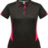 Aussie Pacific Ladies Tasman Polo – Slate.Neon Pink