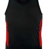 N31102101 Aussie Pacific Kids Tasman Singlet – Black/Red