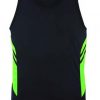 N311108363 Aussie Pacific Kids Tasman Singlet – Navy/Neon Green