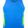 N311178363 Aussie Pacific Kids Tasman Singlet – Cyan/Neon Green