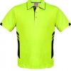 N331137023- Aussie Pacific Kids Tasman Polo – Neon Yellow/Black