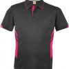N331196403 Aussie Pacific Kids Tasman Polo – Slate/Neon Pink