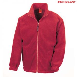 R036X Result Polartherm Adult Full Zip Jacket - Red The Result Polartherm Adult Full Zip Jacket is a 330gsm polyester fleece. 6 colours. XS - 3XL. Great branded full zip fleece jackets from Result.