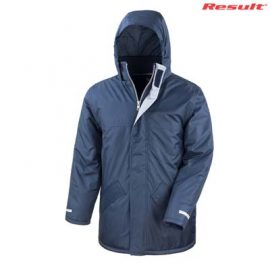 The Result Core Winter Parker is a tall fit, Stormdri, polyester parka jacket.  Black or Navy.  S - 5xl.  Great branded parka jackets from Result Clothing.