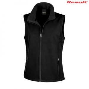 The Result Ladies Core Printable Softshell Vest is a slim fit. polyester outer with microfleece inner, vest.  S - 3XL.  2 colours.  Great softshell vests.