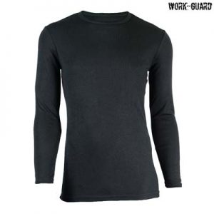 R454X Work-Guard Round Neck Thermal Top - Black The Work-Guard Round Neck Thermal Top is a 265gsm poly/viscose thermal top. Black or Navy. XS - 5XL. Great work thermals from Work-Guard.