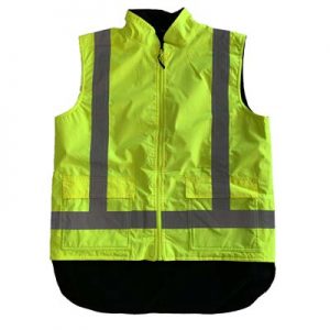 The Work-Guard Adult Reversible Fleece Lined Safety Vest is a 100% 300D Oxford Polyester hi vis vest.  2 colours.  S - 5XL.  Great branded hi vis vests.