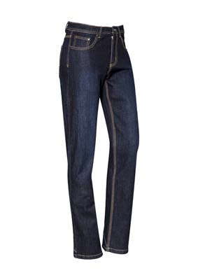 ZP707 Syzmik Womens Stretch Denim Work Jeans The Syzmik Womens Stretch Denim Work Jeans is a 99% cotton, 283gsm work jeans. 4 - 24. Blue. Great branded denim jeans and workwear from Syzmik.