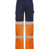 ZP980 Syzmik Bio motion Hi Vis Taped Pant – Navy/Orange