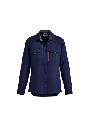 The Syzmik Womens Outdoor Long Sleeve Shirt is a 100% polyester ripstop lightweight work shirt. 6 colours. 6 - 24. Great branded long sleeve work shirts.