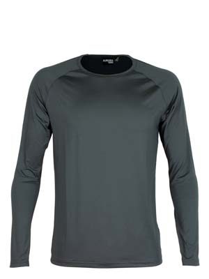 The Aurora Sports Stadium Long Sleeve Tee is a 150gsm, 90% polyester, long sleeve tee.  3 colours.  S - 5XL.  Great branded long sleeve performance tees.