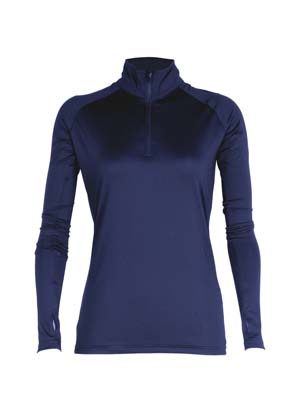 SQW Aurora Sports Womens Stadium Quarter Zip - Navy The Aurora Sport Womens Stadium Quarter Zip is a 150gsm, 90% polyester, quick dry and breathable performance top. 3 colours. Great sports performance tops.