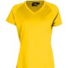 The Aurora Sports Womens XT Performance Tee is a v-neck, polyester performance tee.  Quick dry.  9 colours.  8 - 18.  Great performance sports wear. 