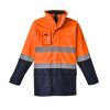 ZJ220 Syzmik Hi Vis Basic 4 in 1 Waterproof Jacket – Orange/Navy