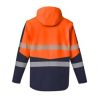 ZJ453 Syzmik Streetworx 2 in 1 Stretch Softshell Jacket – Hi Vis Orange/Navy