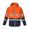 ZJ453 Syzmik Streetworx 2 in 1 Stretch Softshell – Orange/Navy