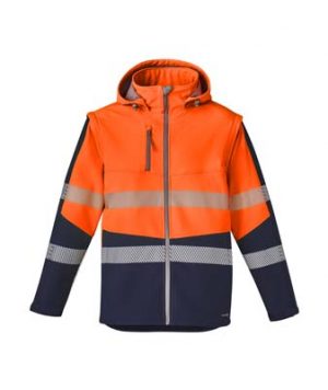 The Syzmik Streetworx 2 in 1 Stretch Softshell is a bonded polyester, 330gsm softshell jacket. 2 colours. XXS - 7XL. Great hi vis softshells and workwear from Syzmik.