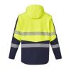 ZJ453 Syzmik Streetworx 2 in 1 Stretch Softshell – Hi Vis Yellow/Navy