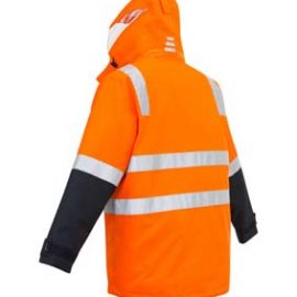 The Syzmik Hi Vis 4 in 1 Waterproof Jacket is a jacket with reversible zip vest with fleece lining.  2 colours.  XXS - 7XL.  Great branded hi vis workwear from Syzmik.