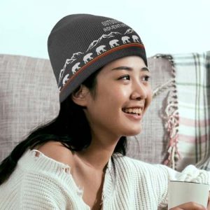 The TRENDS Juneau Custom Knitted Beanie is a fully customised jacquard knitted acrylic beanie.  Additional embroidery available.  Great branded beanies.