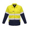 ZJ590 Syzmik Hi Vis Cotton Drill Jacket – Yellow/Navy