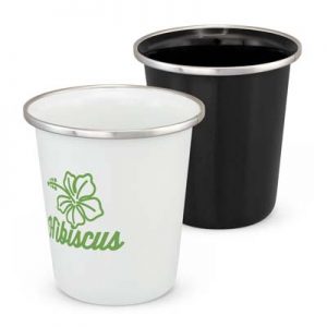 The TRENDS Bendigo Enamel Tumbler is a durable 230ml stainless steel tumbler with enamel finish. 2 colours. Great branded enamel drinkware from TRENDS.