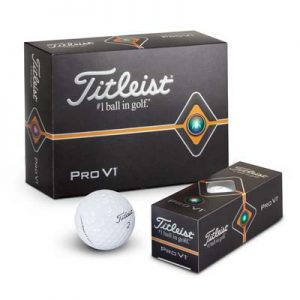 The Titleist Pro V1 Golf Balls are the number 1 balls on tour.  For all skill levels.  Boxes of 3 in a box of 12.  White balls.  Great branded golf balls brought to you by TRENDS.