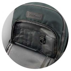 The Titleist Players Backpack is a superior, functional bag from a brand with a great reputation. Charcoal. Embroidery available. Great branded golf backpacks.