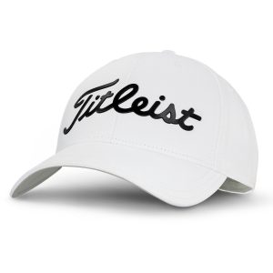 The Titleist Performance Ball Marker Cap is a stylish, functional, 6 panel cap.  Moisture wicking performance material.  White.  Can be co - branded.  Great golf caps.