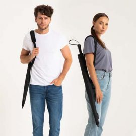 The BLUNT Exec Umbrella is a large, full length street umbrella.  Sized for 2 people.  High end.  2 colours.  Great branded corporate umbrellas.
