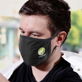 The TRENDS Reusable 3-Ply Cotton Face Mask is a reusable face mask made from 130gsm cotton and spandex.  Black.  Branded in 2 positions.  Printed face masks for you and your team.