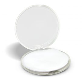 The TRENDS Hand Soap Travel Case is a round compact polypropylene case with 30 sheets of soap. Full colour branding available.  Great branded travel & health products.