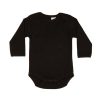 Baby Blanks Long Sleeve Bodysuit – Black